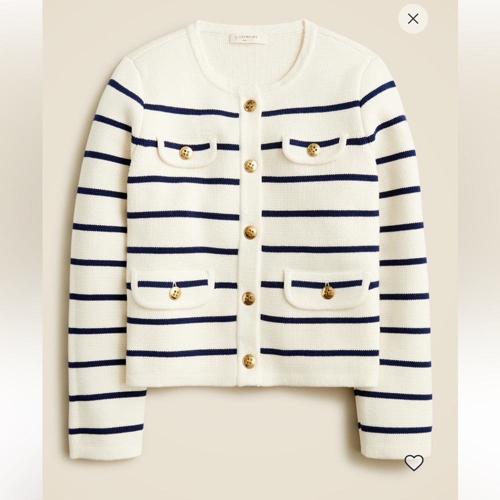 NWT-Crewcuts Navy and Cream Striped Sweater